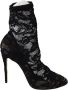 Dolce & Gabbana Zwarte Kant Taormina Hoge Hak Pumps Black Dames - Thumbnail 1