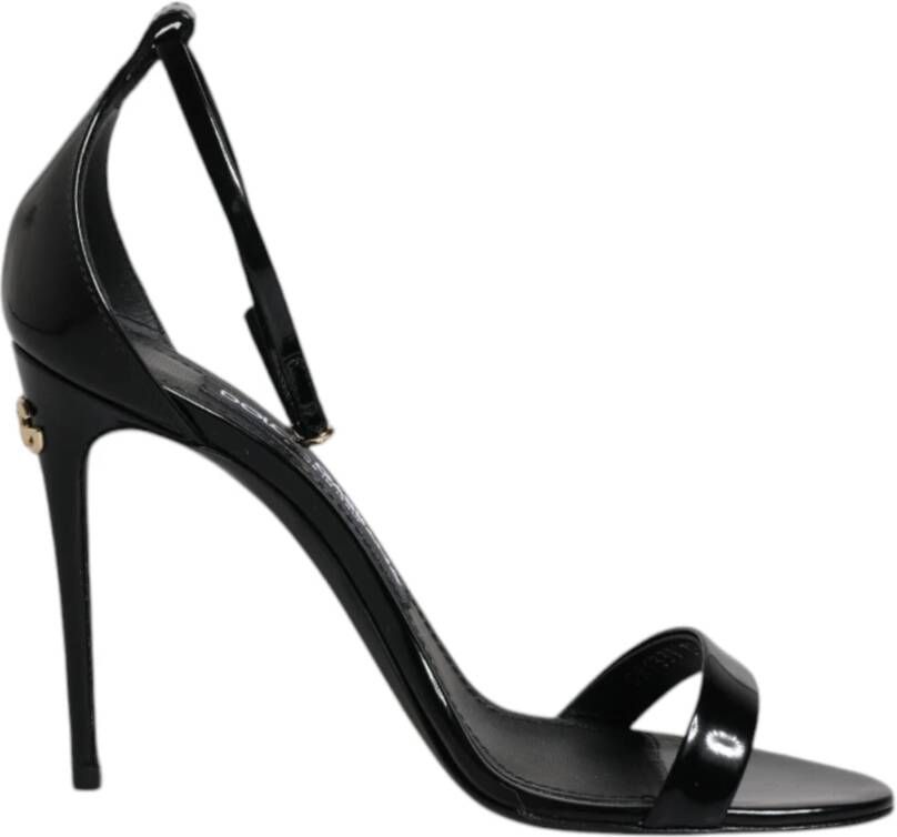 Dolce & Gabbana Hoge sandalen met hak Keira Black Dames