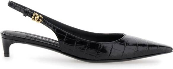 Dolce & Gabbana Zwarte Kitten Heel Décolleté Schoenen