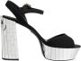 Dolce & Gabbana Zwarte Kristal Enkelband Sandalen - Thumbnail 1