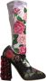 Dolce & Gabbana Black Floral Socks Crystal Jersey Boots Shoes Meerkleurig Dames - Thumbnail 2