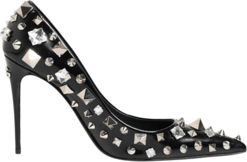 Dolce & Gabbana Zwarte Kristallen Stiletto Pumps Schoenen