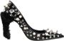 Dolce & Gabbana Zwarte Kristallen Stiletto Pumps Schoenen - Thumbnail 1