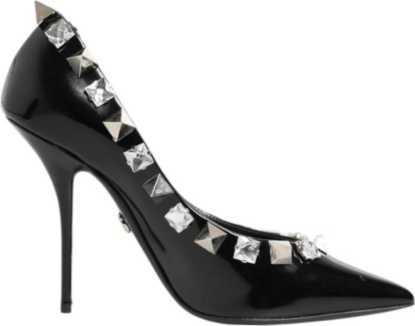 Dolce & Gabbana Zwarte Kristallen Stiletto Pumps Schoenen