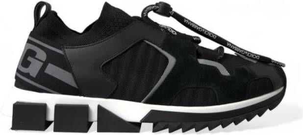 Dolce & Gabbana Zwarte Mesh Slip-On Trekking Sneakers Black Heren - Foto 3