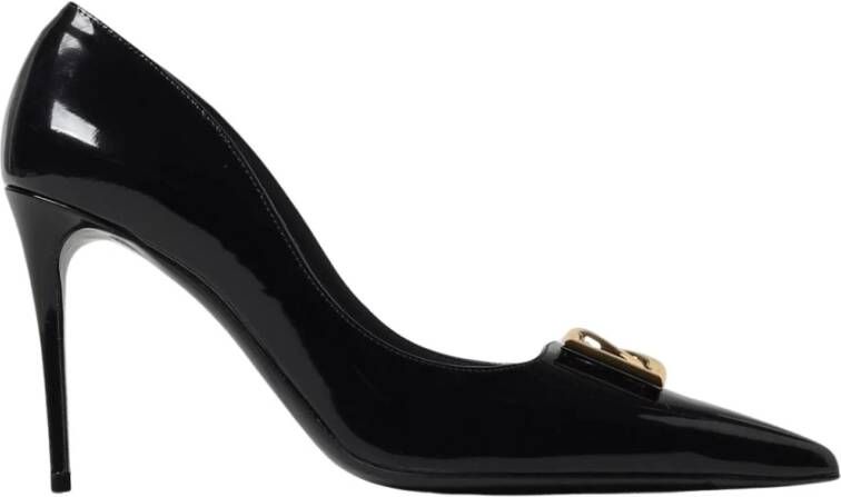 Dolce & Gabbana Zwarte Lakleren Puntige Hakken