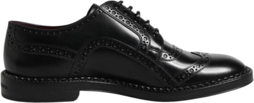 Dolce & Gabbana Zwarte Leren Derby Formele Schoenen