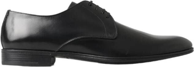 Dolce & Gabbana Zwarte Leren Veterschoenen voor Formele Gelegenheden Black Heren