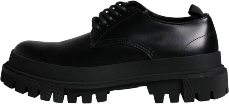 Dolce & Gabbana Zwarte Leren Derby Schoenen