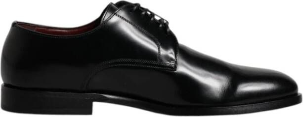 Dolce & Gabbana Zwarte Leren Derby Veterschoenen