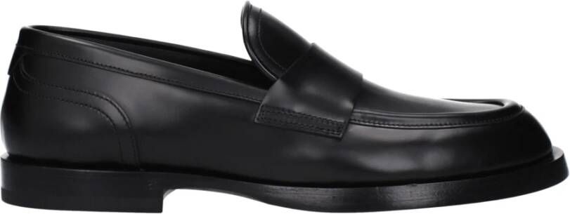 Dolce & Gabbana Zwarte leren instapper casual schoen