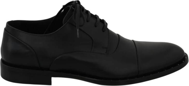 Dolce & Gabbana Elegante zwarte leren schoenen voor formele gelegenheden Black Heren