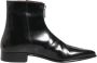 Dolce & Gabbana Zwarte Leren Korte Laarzen - Thumbnail 1