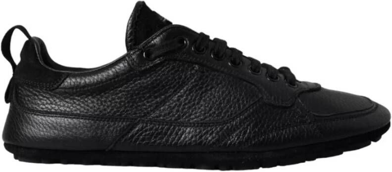 Dolce & Gabbana Zwarte leren lage sneakers