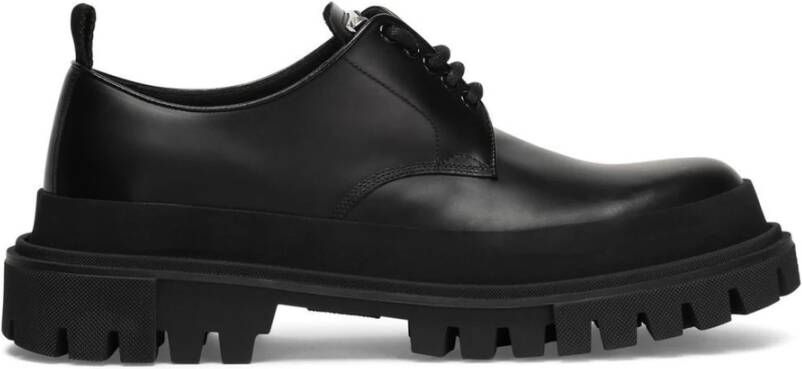 Dolce & Gabbana Leren Derbies Veterschoenen Black Heren