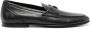 Dolce & Gabbana Zwarte Leren Logo Plaque Loafers - Thumbnail 1