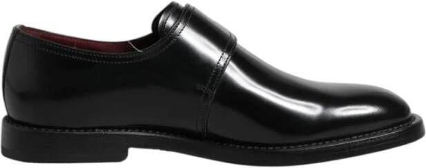 Dolce & Gabbana Zwarte leren Monk Strap Formele Schoenen