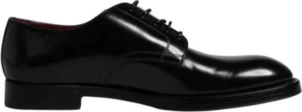 Dolce & Gabbana Zwarte Leren Oxford Schoenen Black Heren