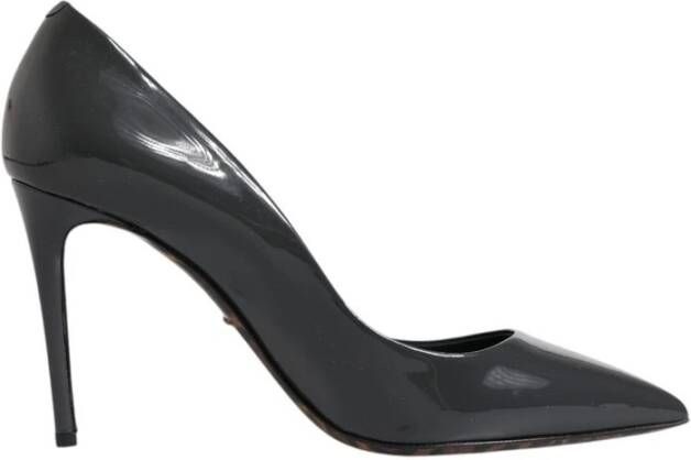Dolce & Gabbana Zwarte Lakleren Logo Hakken Pumps