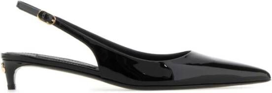 Dolce & Gabbana Zwarte leren pumps met 4 cm hak
