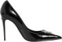 Dolce & Gabbana Zwarte Leren Rits Hakken Pumps - Thumbnail 1