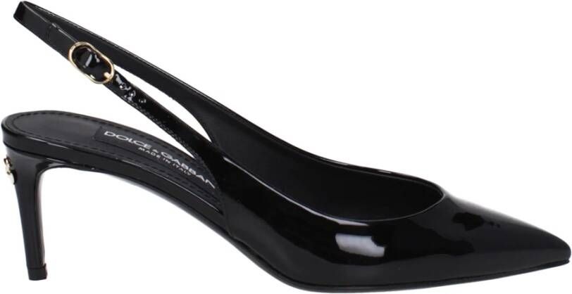 Dolce & Gabbana Dames Patent Leather Slingback Zwart Black Dames