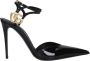 Dolce & Gabbana Zwarte leren sandaal met hoge hak - Thumbnail 1