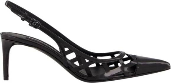 Dolce & Gabbana Zwarte Leren Slingback Hakken - Foto 2