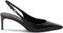 Dolce&Gabbana Hoge hakken Black Leather Slingbacks in zwart - Thumbnail 1