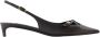 Dolce & Gabbana Zwarte Leren Slingbacks Puntige Neus Black Dames - Thumbnail 1