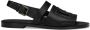 Dolce & Gabbana Zwarte Leren Slippers Black Heren - Thumbnail 1