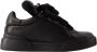 Dolce & Gabbana Zwarte Leren Sneakers Portofino Stijl Black Heren - Thumbnail 1