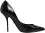 Dolce & Gabbana Zwarte leren stiletto hoge hakken pumps - Thumbnail 1
