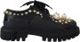 Dolce & Gabbana Prachtige Zwarte Trekking Derby met Gouden Studs Black Dames - Thumbnail 20
