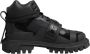 Dolce & Gabbana Zwarte Leren Trekking Sneakers Laarzen - Thumbnail 1