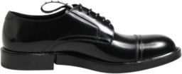 Dolce & Gabbana Zwarte leren veterschoenen