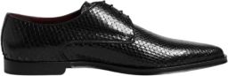 Dolce & Gabbana Zwarte leren veterschoenen