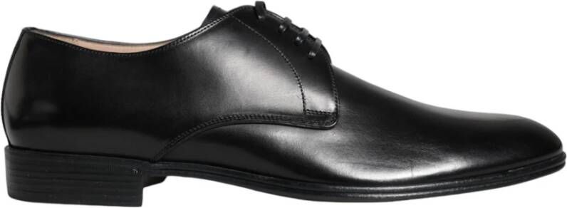 Dolce & Gabbana Zwarte leren Derby formele schoenen