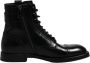 Dolce & Gabbana Zwarte leren veterschoenen tot halverwege de kuit - Thumbnail 1