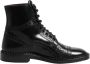 Dolce & Gabbana Zwarte leren veterschoenen tot halverwege de kuit - Thumbnail 1