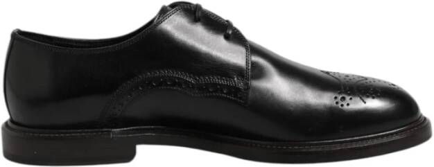 Dolce & Gabbana Zwarte Leren Wingtip Formele Schoenen