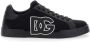 Dolce & Gabbana Zwarte Logo Geborduurde Lage Top Sneakers - Thumbnail 1