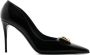 Dolce & Gabbana Zwarte hak Décolleté met uitgesneden DG-logo Black Dames - Thumbnail 1