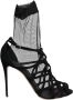 Dolce & Gabbana Zwarte Leren Hakken Sandalen met Gesp - Thumbnail 1