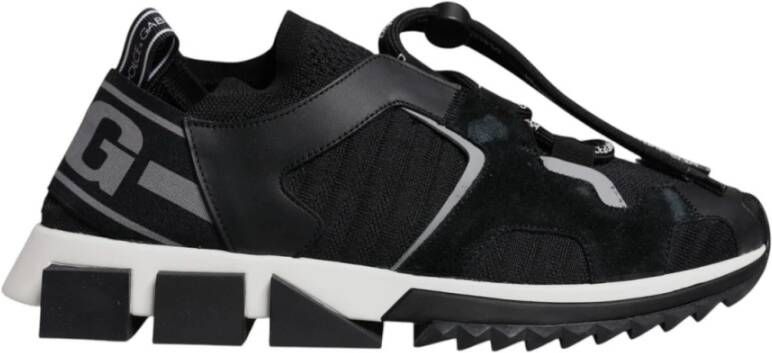 Dolce & Gabbana Zwarte Mesh Sorrento Trekking Sneakers
