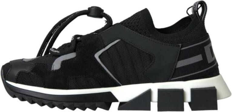 Dolce & Gabbana Zwarte Mesh Slip-On Trekking Sneakers