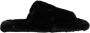 Dolce & Gabbana Zwarte Nepbont Slides Sandalen - Thumbnail 1