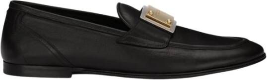 Dolce & Gabbana Zwarte platte schoenen Black Heren