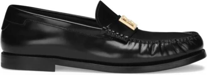 Dolce & Gabbana Zwarte platte schoenen voor vrouwen Black Heren