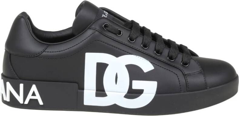 Dolce & Gabbana Zwarte Portofino Sneakers Black Heren
